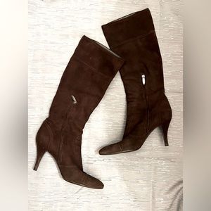 Sergio Rossi Suede Heel Boots
